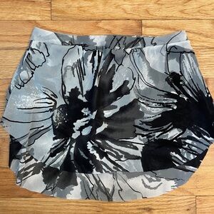 Handmade Floral Black and Gray Mesh Ballet Skirt